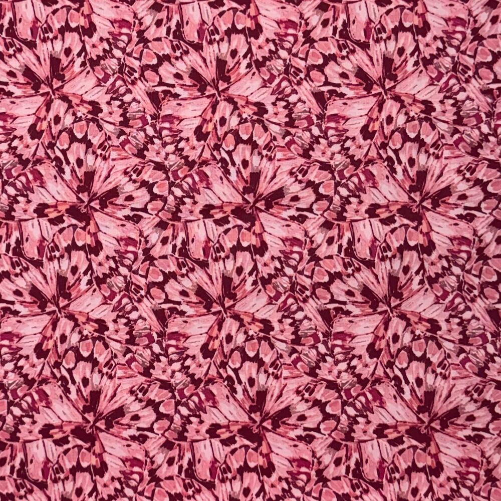 Packed Large Pink Butterfly Print by Keepsake Calico - 1/2 Yard - Quilt Cotton